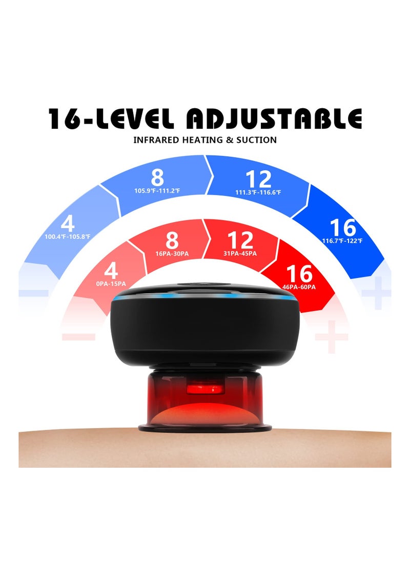 SYOSI - Newest Remote Control Smart Cupping Therapy Massager with Red Light Therapy, 4 In 1 Electric Cupping Machine With 16 Levels Temperature & Suction, Vacuum Therapy Machine Gua Sha Massage Tool - Image 1