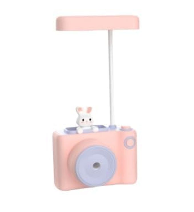 PLASTIC 3 IN 1 USB CHARGEABLE LED LIGHT TABLE NIGHT LAMP FOR KIDS BEDROOM WITH PENCIL SHARPENER PEN HOLDER STAND FOR GIRLS BOYS MULTICOLOR
