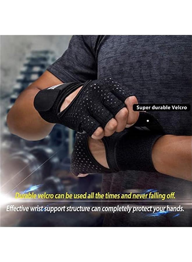 رينكس ات لياقة دية م الميكاوكز، ات قضة لرفع الاثقال وركو القوار والتدري وصالة الالعا الرياضية، حزام حماية كاملة لراحة اليد ودعم المعصم اسود) مقاس L) - Image 3