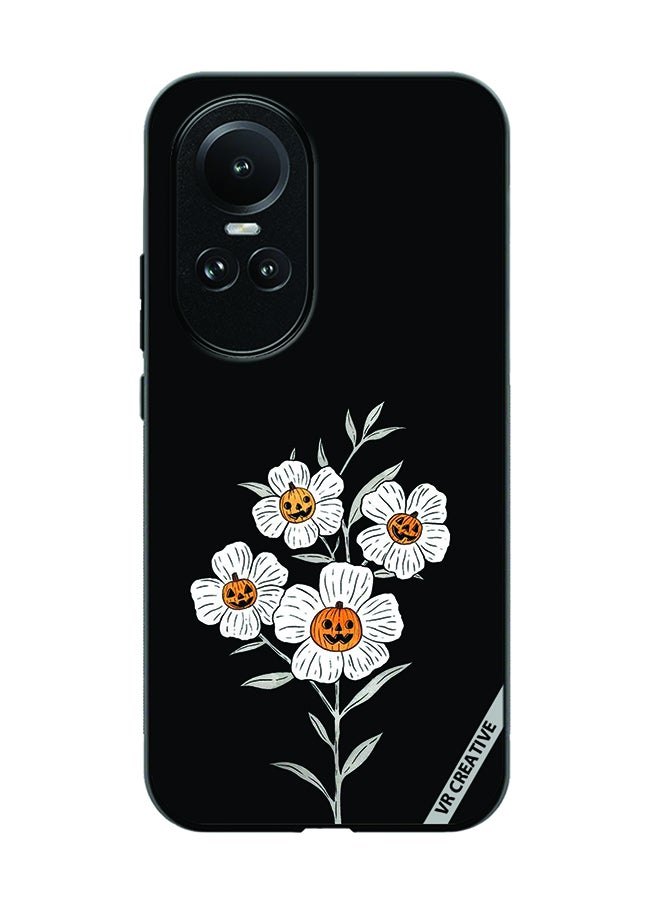 VR CREATIVE Protective Case Cover For Oppo Reno 10 Halloween Flower Design Multicolour - Image 1