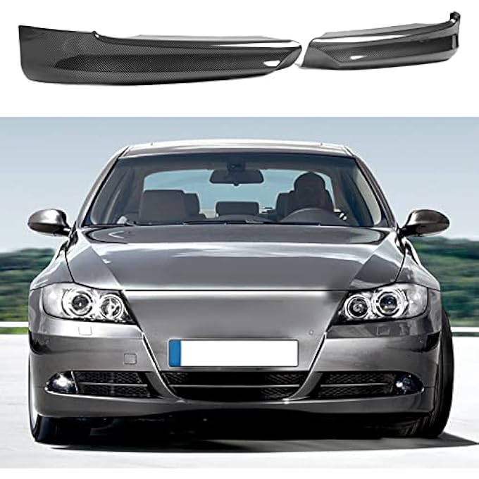 Kufoo Bumper Lip Chin Spoiler, Front Bumper Spoiler Lip Stable Handling Low Drag 1 Pair Scratch Resistant for Vehicle (Carbon Fiber ) - Image 2