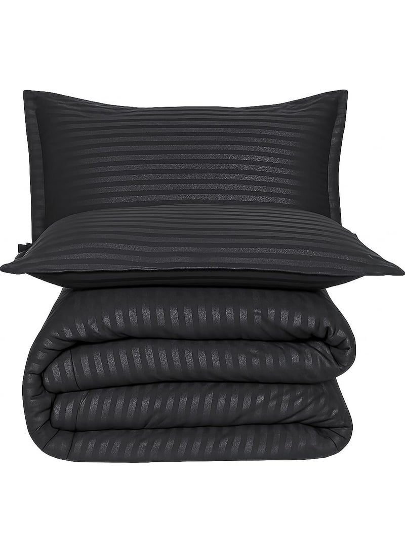 Double Size luxury home textiles Reversible Microfibre Comfortable Snore More Sleep Quilt Bedding duvet 200 x 220 cm - All Season Comforters - Plush Siliconized Fiberfill, Dark Gray - Image 5