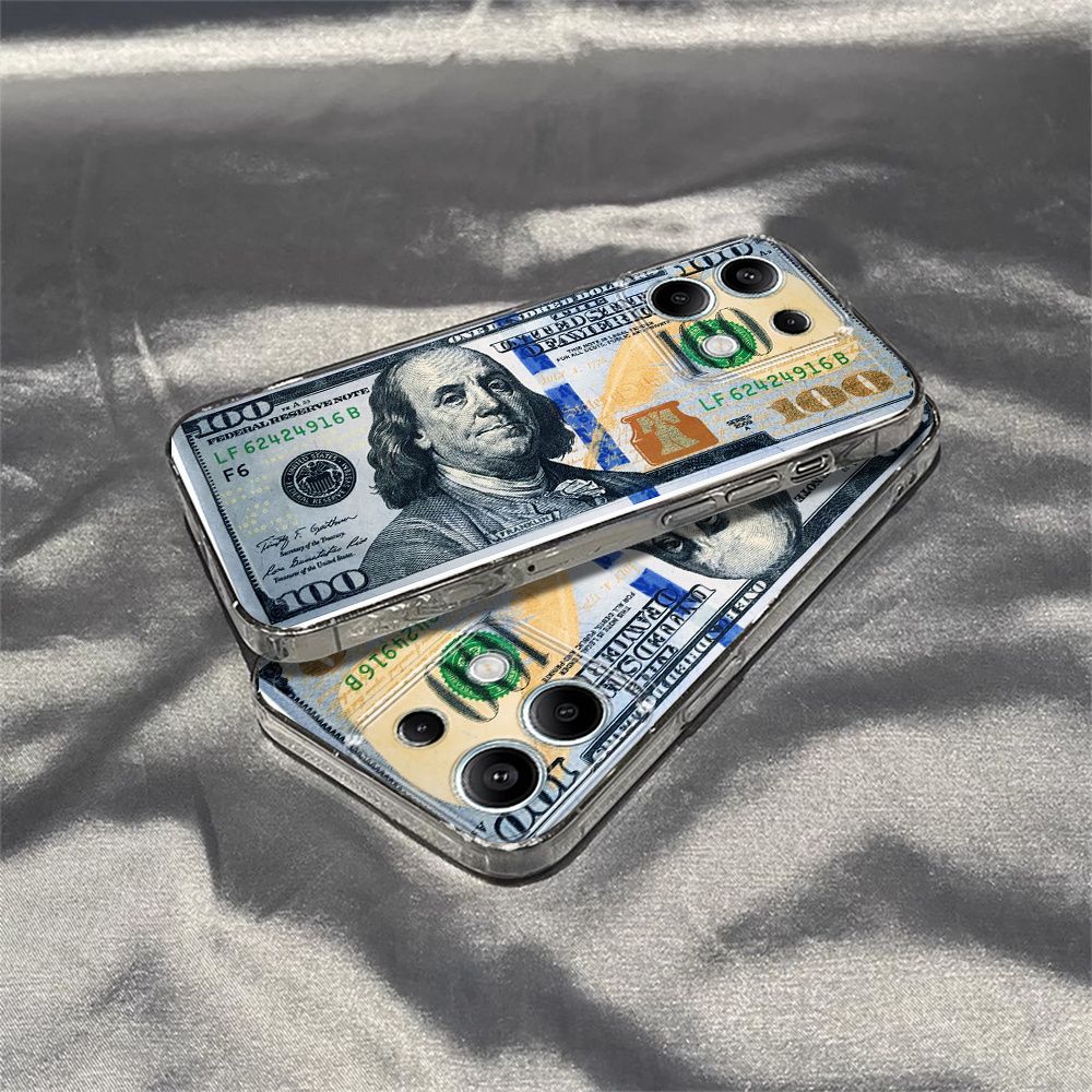 Phone Case With Mixed Color 1 Money Design 100 Dollar Bill Pattern Compatible With Xiaomi Latest 4G Smartphone Model Poco M6 Pro Redmi 8 8a 9 9a 10 12c 13c 14c 15 15c K70e K80 K80pro A1 A2 Plus A3 Not
