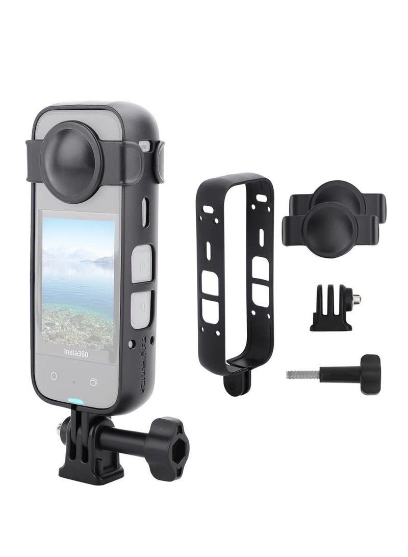 Adapter Frame for Insta360 X3 Anti-Fall Protective Cage Dustproof 2 in1 Lens Guard Tripod Expansion Mount Extension Accessories  - Image 1