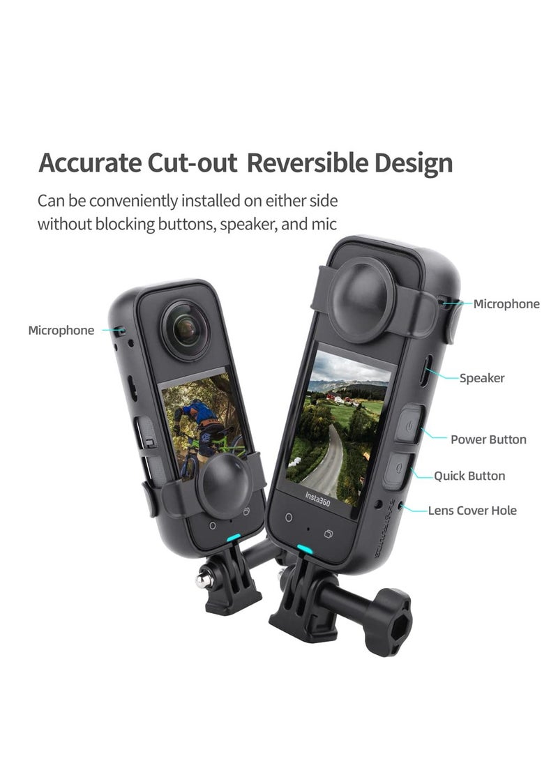Adapter Frame for Insta360 X3 Anti-Fall Protective Cage Dustproof 2 in1 Lens Guard Tripod Expansion Mount Extension Accessories  - Image 2