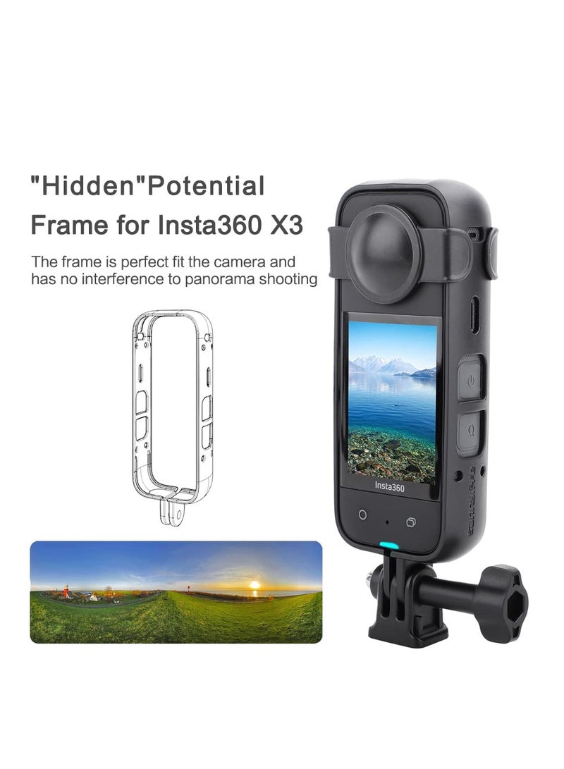 Adapter Frame for Insta360 X3 Anti-Fall Protective Cage Dustproof 2 in1 Lens Guard Tripod Expansion Mount Extension Accessories  - Image 3
