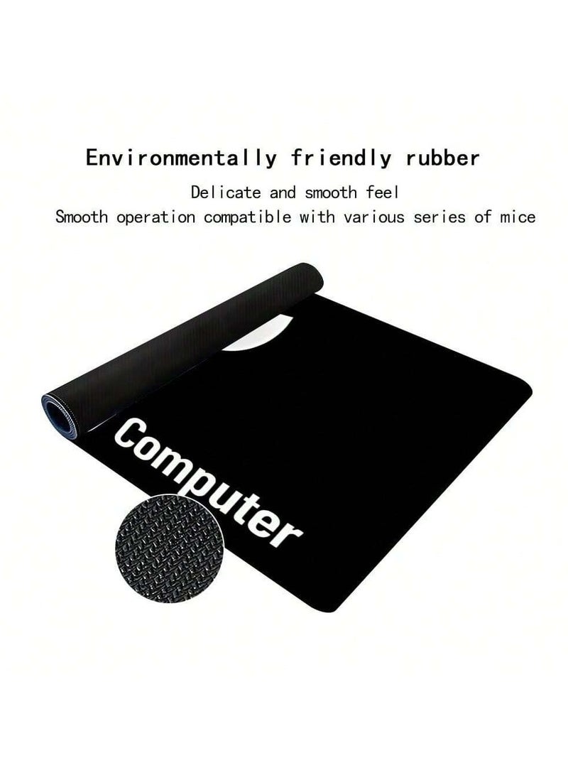 Black Mouse Pad with "Don't Touch My Computer" Phrase Design – Size: 900x400 mm        4o - Image 3