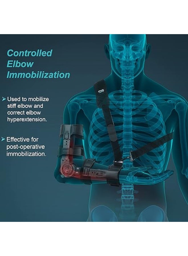 تاينور دعامة الكوع يمين ROM – دعم عملي وسهل الاستخدام – تثبيت وتحكم في حركة الكوع - Image 5