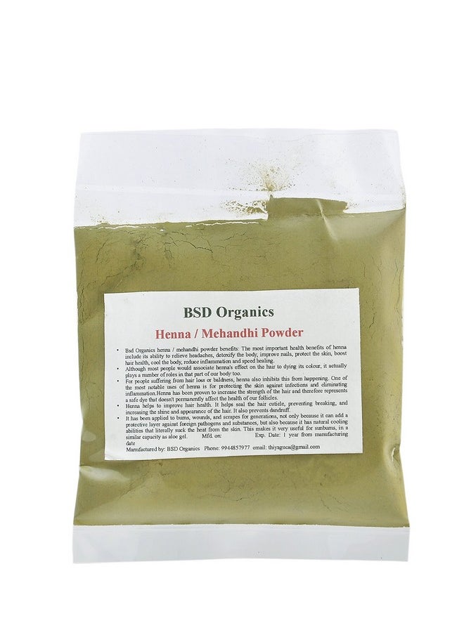 BSD Organics Henna Mehandhi Powder 100 G 