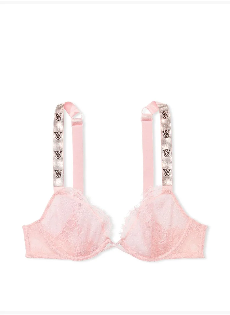 Victoria's Secret Shine Strap Unlined Low-Cut Lace Demi Bra