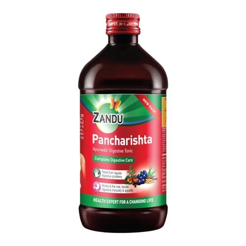 Zandu زاندو بانشارشتا تونك هضمي أيورفيدا 900ML | عبوة 15 يوم | تخفيف من الغازات المنتظمة، الانتفاخ، الحموضة وسوء الهضم من الجذر - Image 1