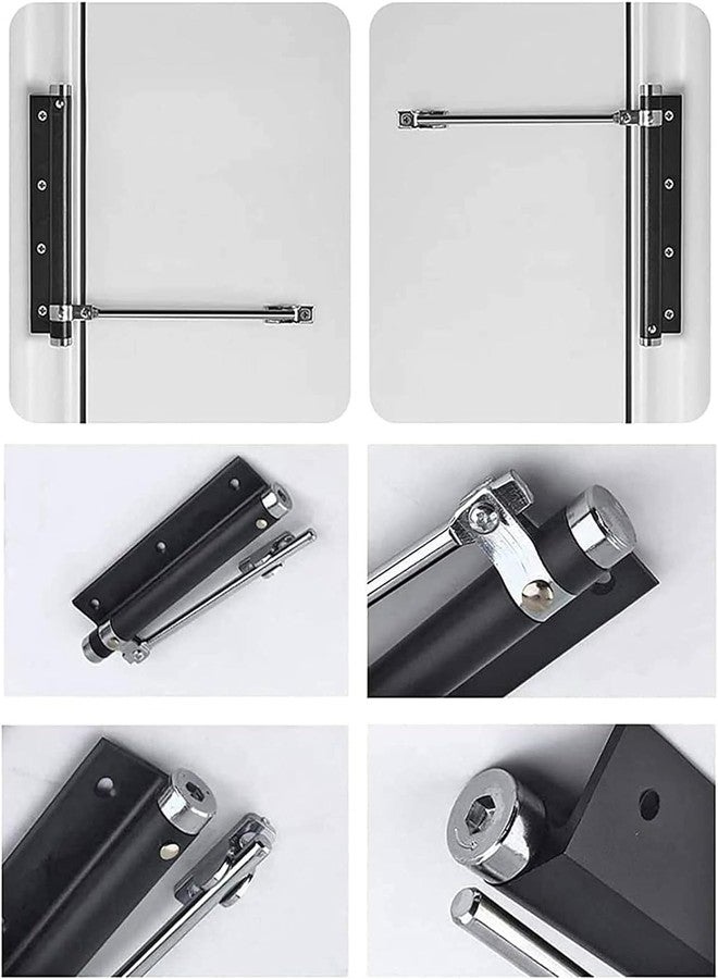 HOMETIC Spring Door Closer, Door Closers to Convert Hinged Doors, Alloy Automatic Fire Rated Door Closer, Self-Closing, Adjustable Automatic Closing, Gate Doors Stainless Steel Spring Door Closer - Image 3