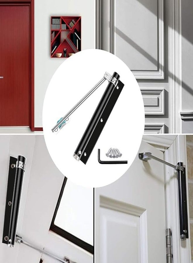 HOMETIC Spring Door Closer, Door Closers to Convert Hinged Doors, Alloy Automatic Fire Rated Door Closer, Self-Closing, Adjustable Automatic Closing, Gate Doors Stainless Steel Spring Door Closer - Image 4