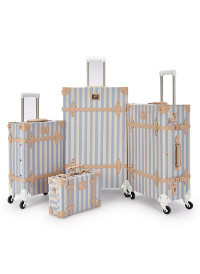 LIMRA Travel Bags Classic Leather Luggage 4 Pcs Set 28''-24''-20'''-13'''Inches  - Image 1