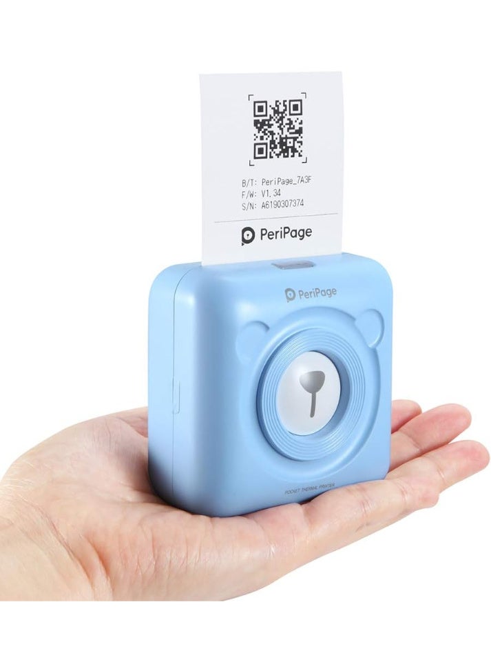 PeriPage A6 203dpi Sticker Printer - Mini Thermal Printer, A6 Sticker Maker Machine, Portable Bluetooth Pocket Phone Printer for Anatomy Flashcards, Journal, Notes, Kids Gift, Receipts, Blue - Image 3