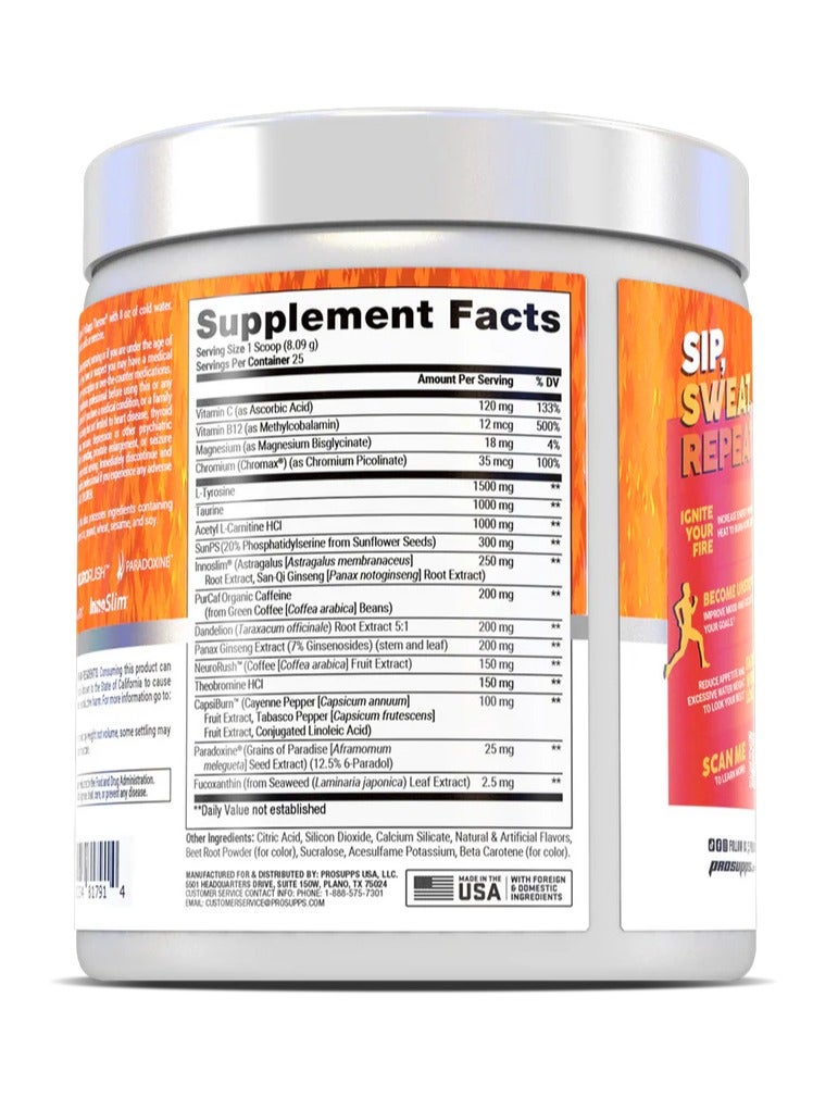 ProSupps PS Hyde Thermo Fat Burner Molten Mango 25 servings 7.13oz  (202.2g) - Image 2