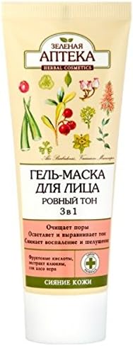 Face gelmask Smooth tone Cleans pores 3 in 1 Green Pharmacy 75ml 7101