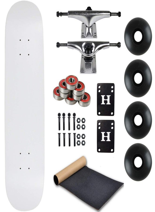 MOOSE BLANK COMPLETE Skateboard DPD WHITE 8" Skateboards - Image 1