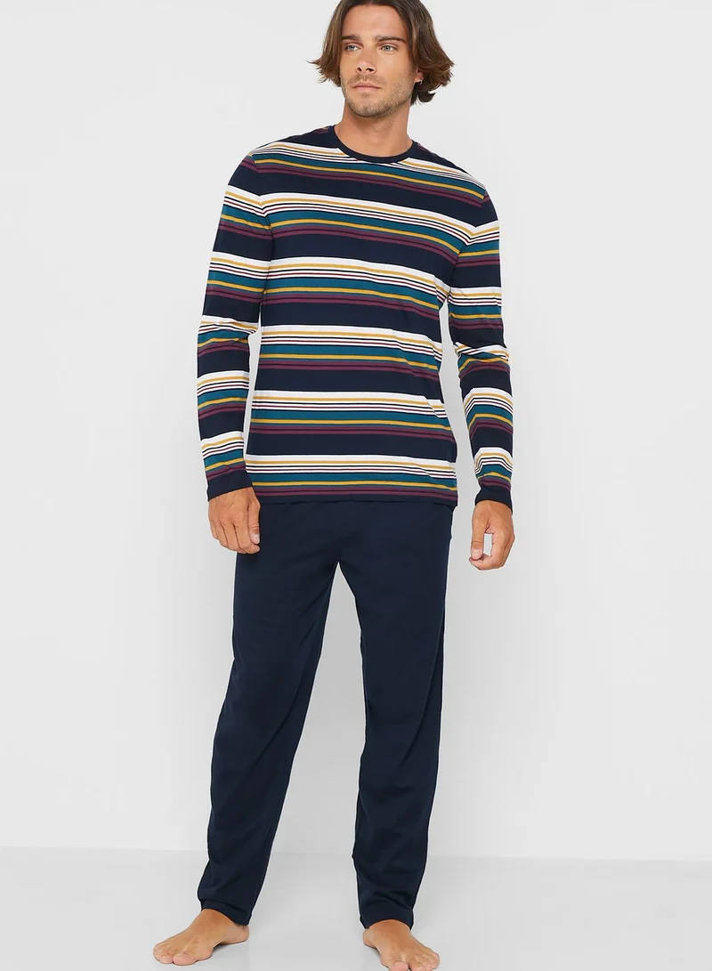 Marks & Spencer Striped Pyjama Set