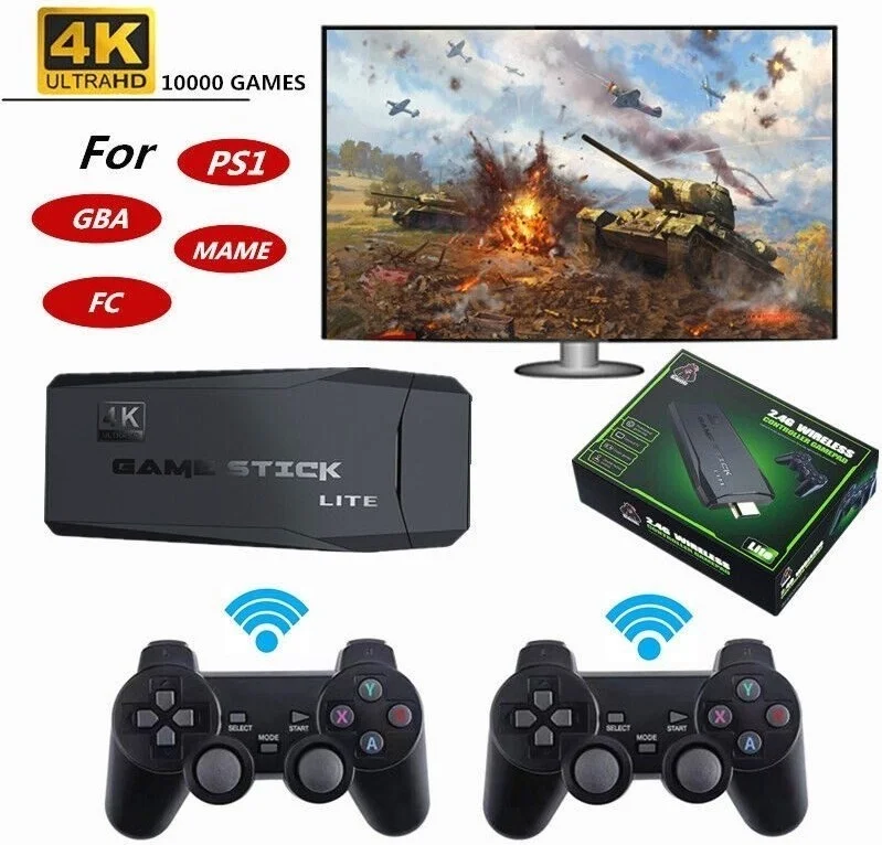 Doreka Tv Atari 4K HDMI Game Stick Game Stick with 20000 Games