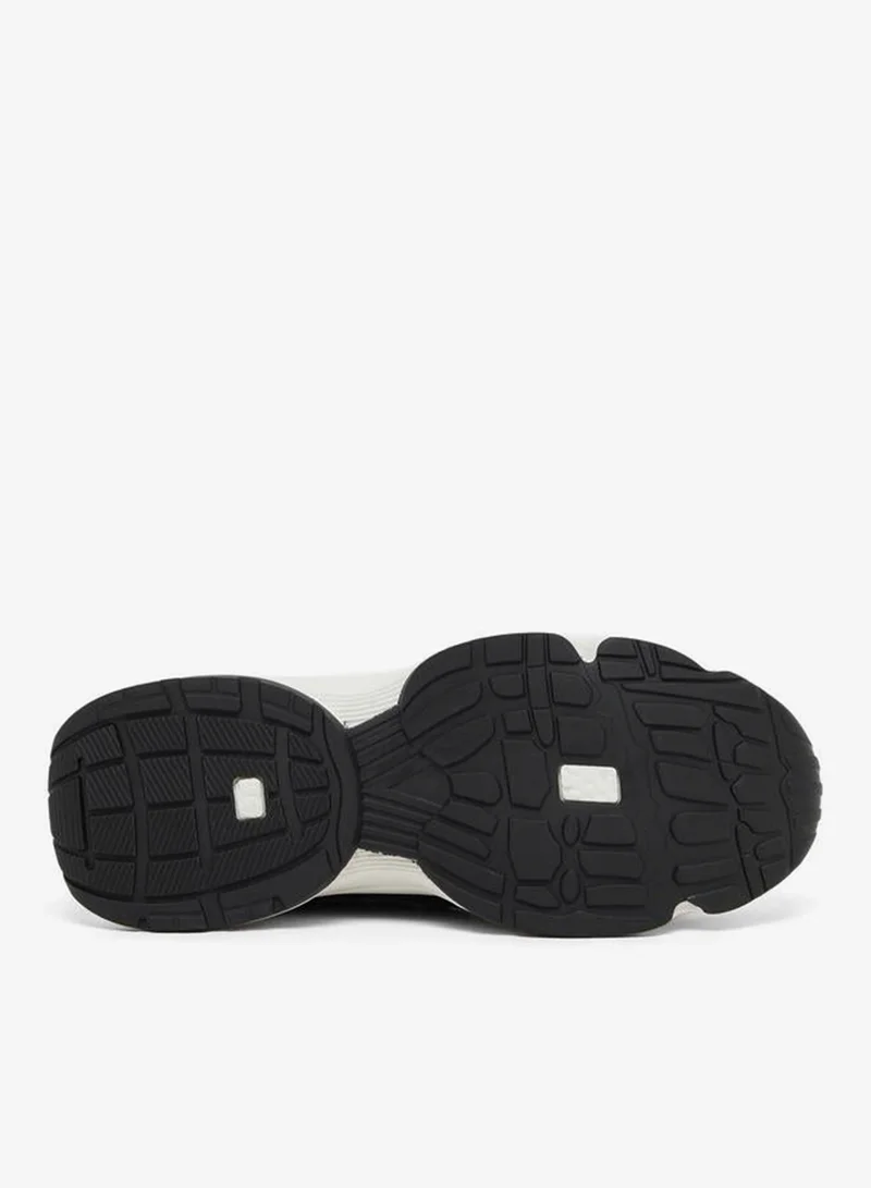 Take Two Navy Blue Textured Chunky Sole Lace Up Sneakers for Men | Best Price UAE