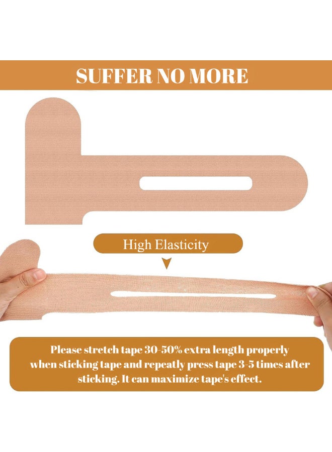 ماكدو شريط لاصق للركبة مكون من 10 قطع، شريط لاصق رياضي مقاوم للماء وقابل للتنفس وخالٍ من اللاتكس، يدعم ثبات الركبة لتخفيف آلامها، مثالي لرياضات الجري واللياقة البدنية （لونه جلدي） - Image 5