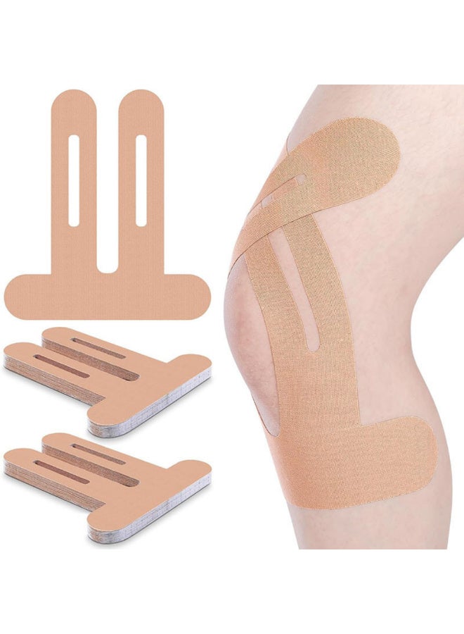 ماكدو شريط لاصق للركبة مكون من 10 قطع، شريط لاصق رياضي مقاوم للماء وقابل للتنفس وخالٍ من اللاتكس، يدعم ثبات الركبة لتخفيف آلامها، مثالي لرياضات الجري واللياقة البدنية （لونه جلدي） - Image 1