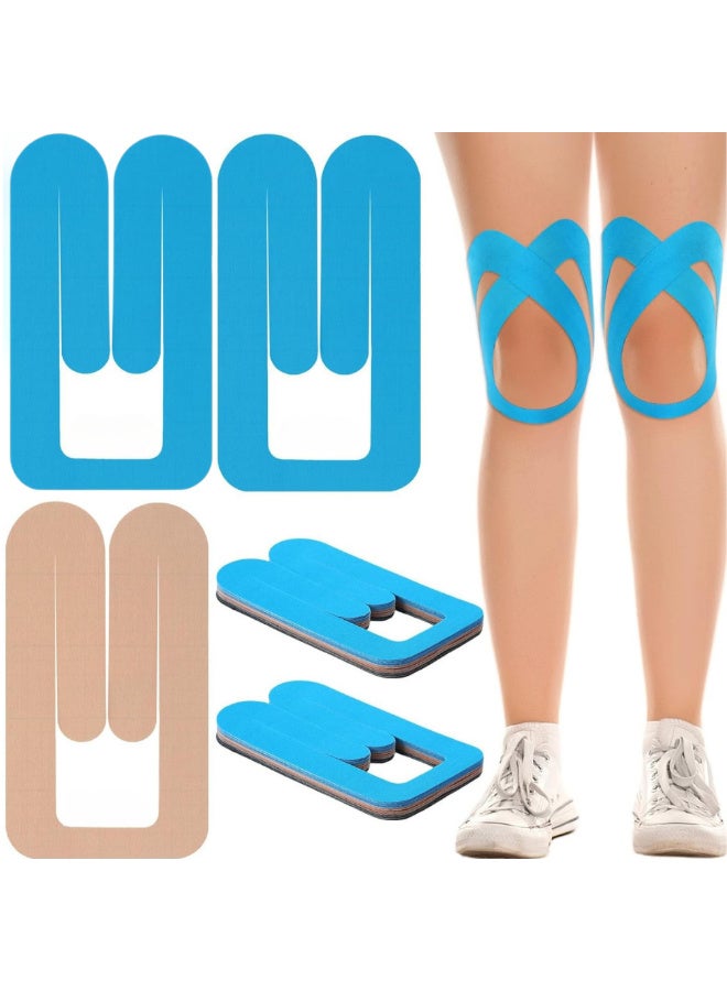 ماكدو شريط لاصق للركبة مكون من 10 قطع، شريط لاصق رياضي مقاوم للماء وقابل للتنفس وخالٍ من اللاتكس، يدعم ثبات الركبة لتخفيف آلامها، مثالي لرياضات الجري واللياقة البدنية （لونه جلدي） - Image 3