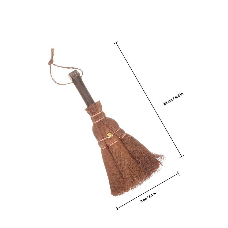 Straw Woven Hand Broom With Soft Bristles For Home Kitchen Floor Dust Cleaning - Image 2