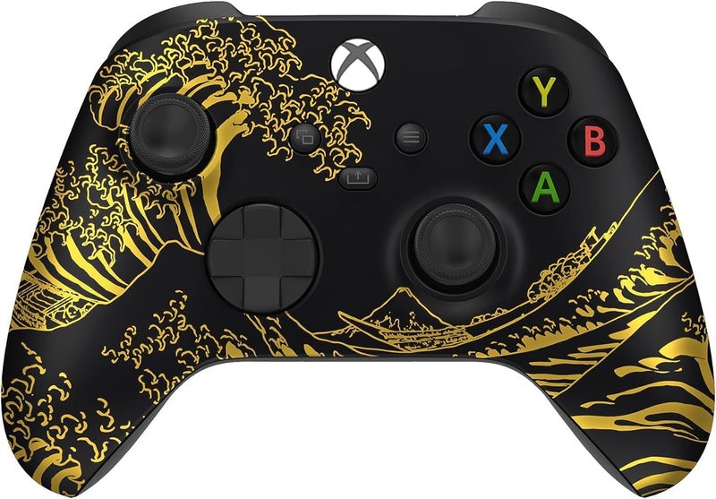 Custom Controllerzz Wireless Controller for Microsoft Xbox Series X/S & Xbox One - Soft Touch Feel - Custom Series X/S Controller (X/S Golden Waves) - Image 5