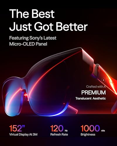 VITURE Luma Pro XR Glasses 152 1200p 120Hz Ultra Sharp Display 52 FOV Electrochromic FilmMyopia Adjustments Harman Audio AR Glasses for iPhone 171615 Android Mac PC Steam Deck Switch 2 - Image 3
