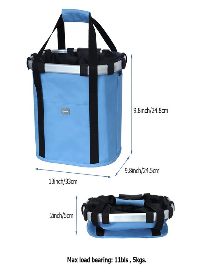 RAYMACE Bicycle Basket Dog Bike Handlebar Basket Front,Folding Detachable Quick Release Easy Install,Cycling Picnic Bag - Image 5