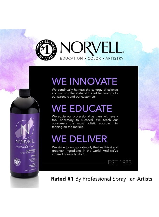 norvell Premium Professional Sunless Tanning Spray Tan Solution - Venetian Plus, 1 Liter - Image 3