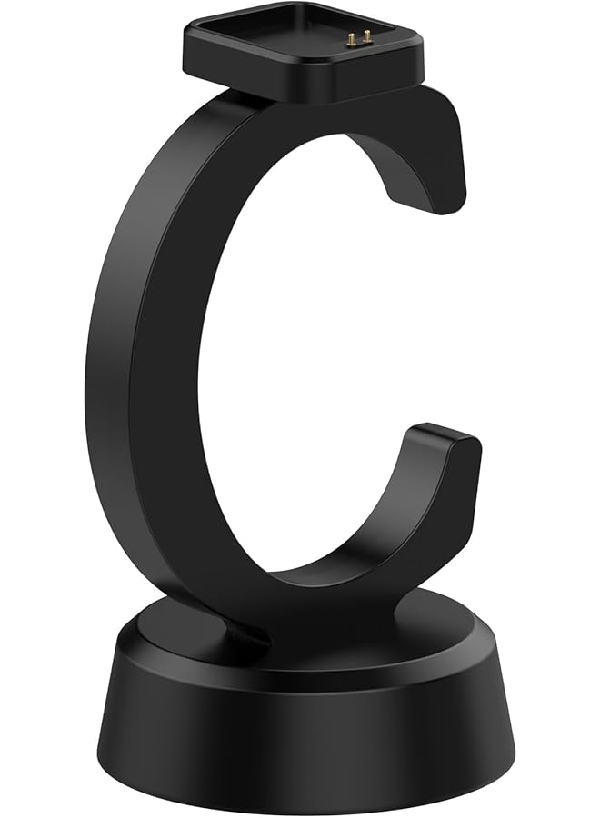 erorex Silicone Anti Slipping Desktop Base Stand Compatible With Redmi Watch 5 Active Watch 5 Lite Replacement Charing Dock Station With Type C Extension Cord Charger Cables Black  - Image 3