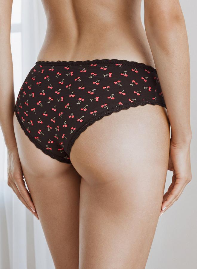 Splash FAV Panty Low-Rise Bikini Briefs with Cherry Print - Image 2