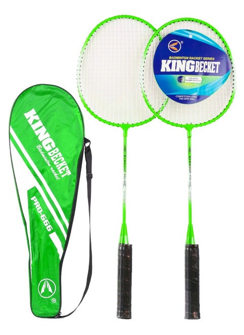 King Becket Badminton Racket Set Green