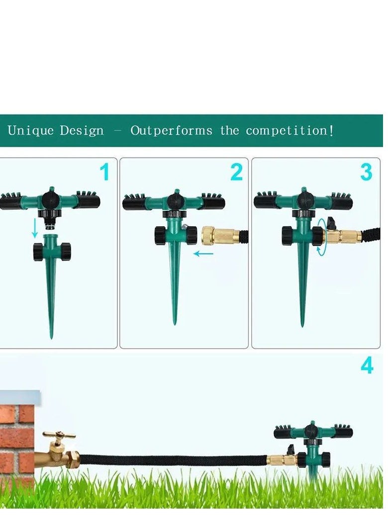 Generic - Automatic 360 Rotating Garden Irrigation Sprinkler - Image 1