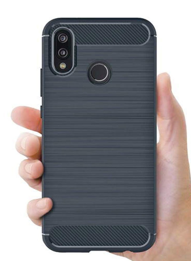 3إي غطاء حماية بتصميم مرن من ألياف الكربون لهاتف هواوي نوفا P20 لايت أزرق داكن - Image 2