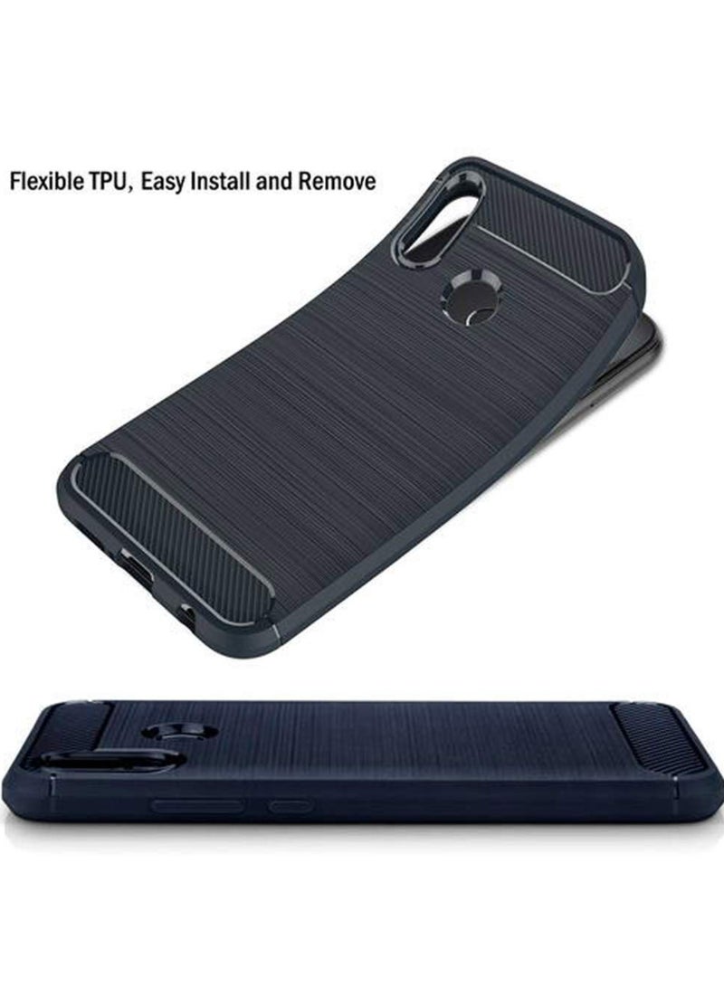 3إي غطاء حماية بتصميم مرن من ألياف الكربون لهاتف هواوي نوفا P20 لايت أزرق داكن - Image 3