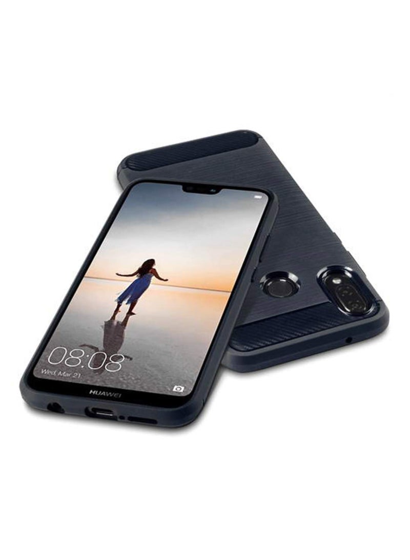3إي غطاء حماية بتصميم مرن من ألياف الكربون لهاتف هواوي نوفا P20 لايت أزرق داكن - Image 4
