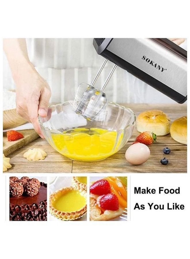 sokany Electric Egg Beater & Mixer 5 Speed - 800 W (CX-6651) - Image 5