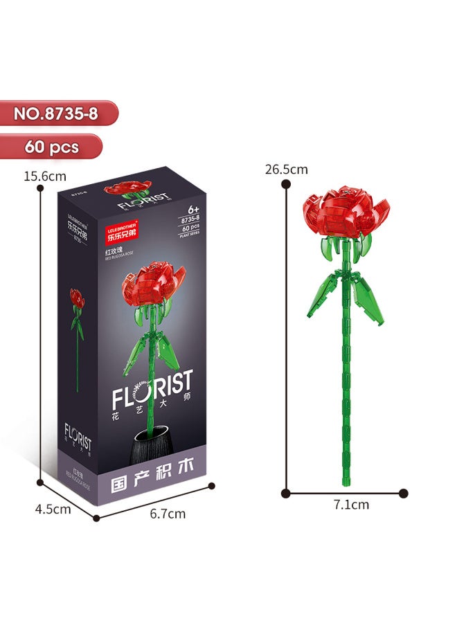 Rose Flowers  (60) Pieces