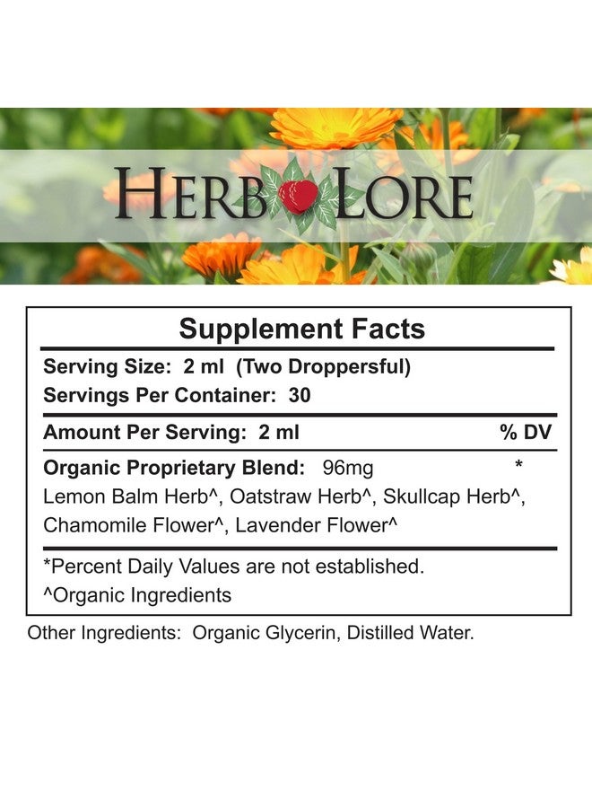 Herb Lore Relax Tincture - Organic Liquid Extract Drops with Lemon Balm, Chamomile, and Skullcap for Kids & Adults (2 fl oz) - Image 5