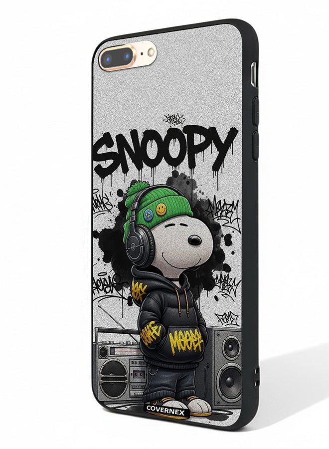 Covernex Apple iPhone 8 Plus Protective Case Cover Printed Featuring Hip Hop Snoopy - Image 1
