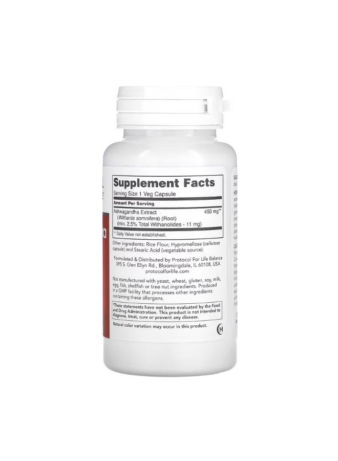 Protocol For Life Balance Ashwagandha Extract 450 mg  90 Veg Capsules - Image 2