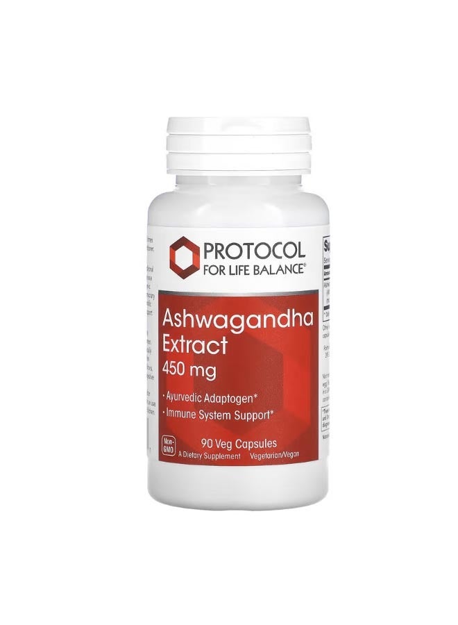 Protocol For Life Balance Ashwagandha Extract 450 mg  90 Veg Capsules - Image 1