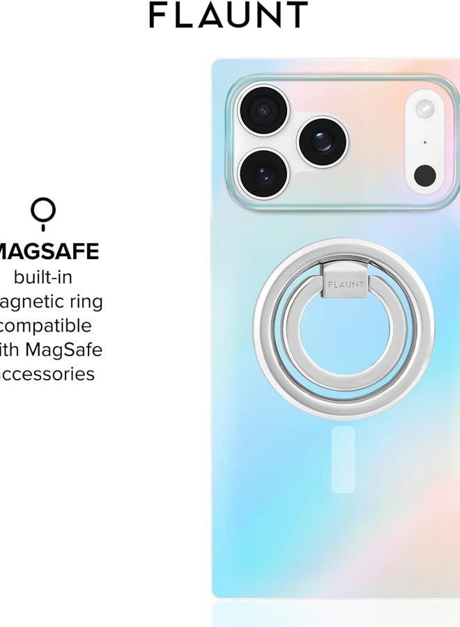 Flaunt Official Square Protective Case - Compatible with iPhone 17 Pro Max - Compatible with MagSafe & Wireless Charging - Drop-Tested & Shockproof - (Iridescent Satin) - Image 5