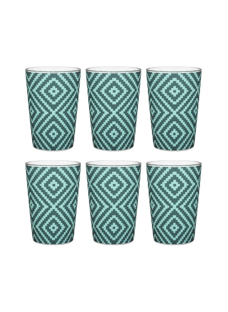 Bamboo Fiber Cups Set of 6 – Geometric Design Tumblers