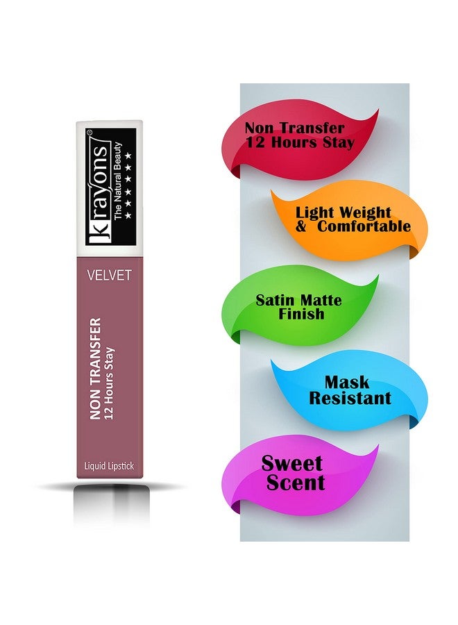 كرايونز أحمر شفاه سائل باور ستاي نونترانسفير يدوم 12 ساعة، يدوم طويلاً، 4 مل لكل واحدة، كومبو (عبوة من 3 قطع) (كراميل، برتقالي محروق، موف جليز) - Image 5