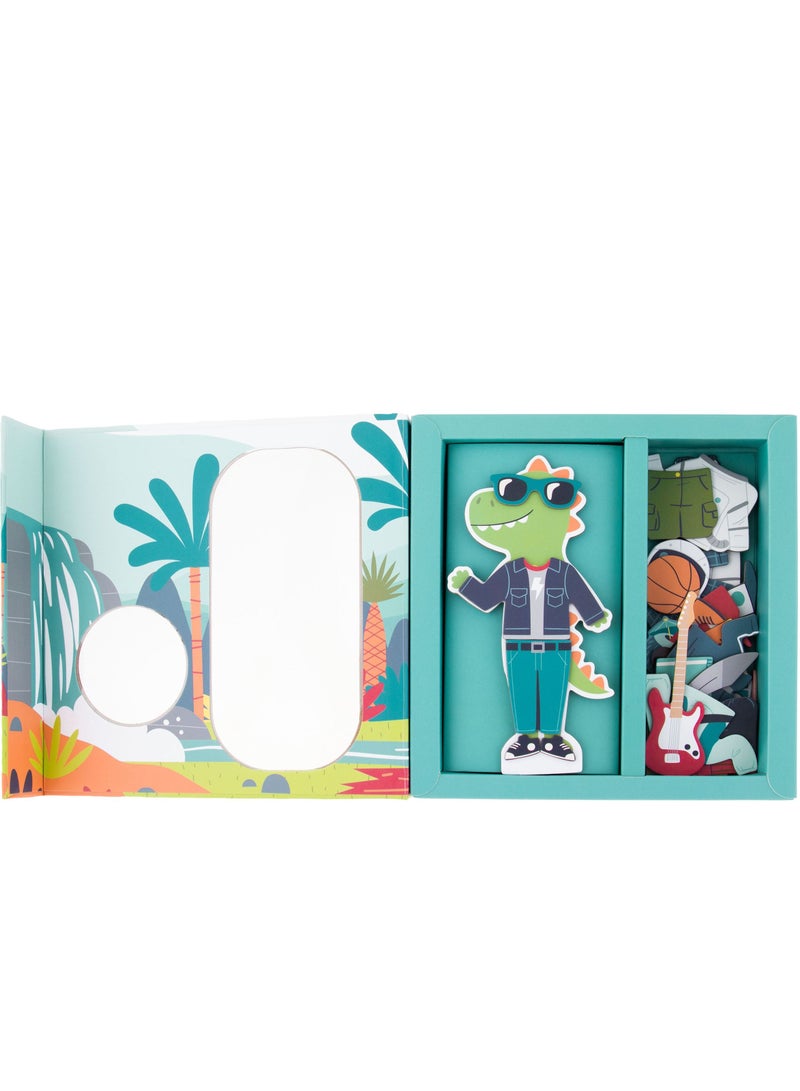 Stephen Joseph Kids Magnetic Dress Up Doll 	Dino And Lion - Image 2